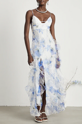 NOÉMIE Ruffled Floral Print Midi Dress | Dress In Beauty